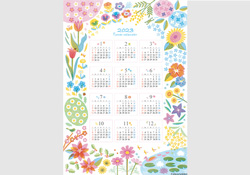 カレンダー（花）